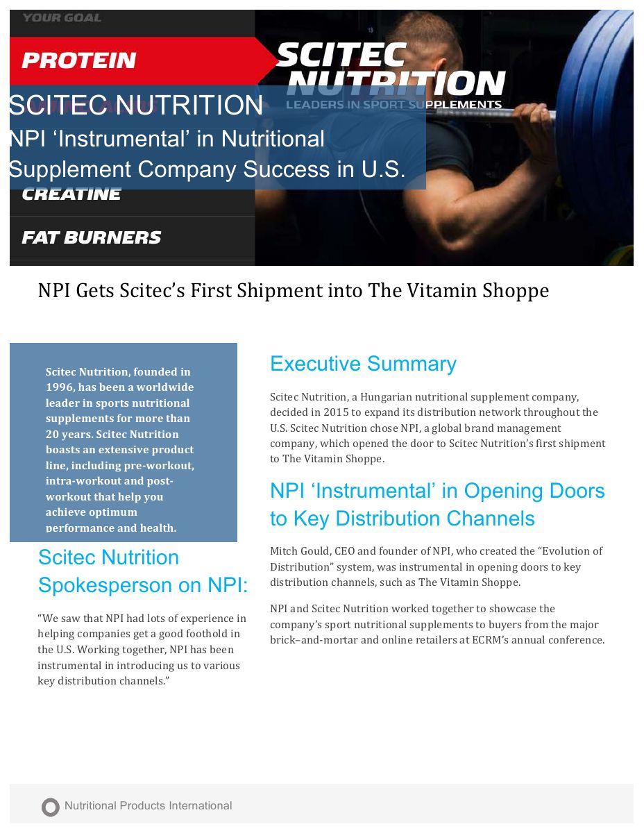Scitec Nutrition case study cover